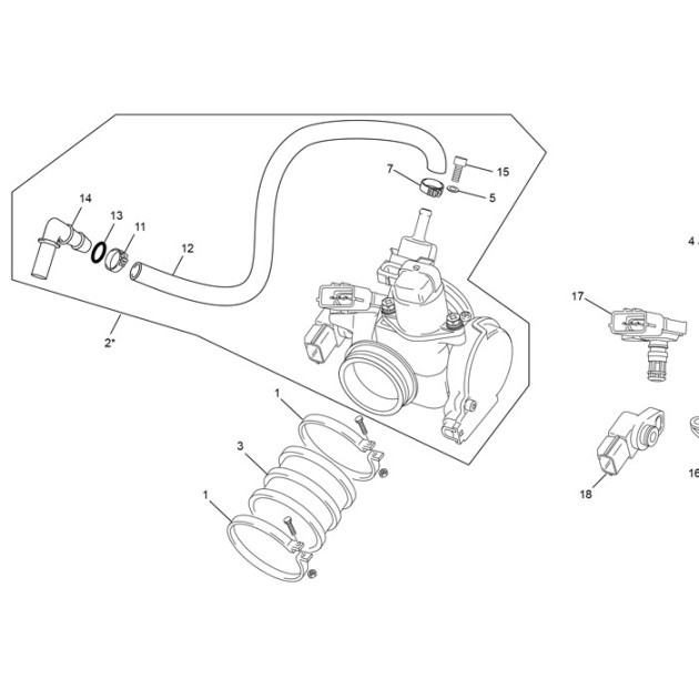 THROTTLE BODY ASSY END SYN 300 SEF 24