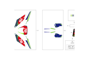 NUMBER PLATE SWING ARM STICKER KIT REPLICA MACDONALD