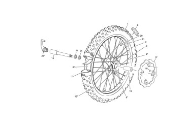 21 INCH ENDURO RACING WHEEL ASSY