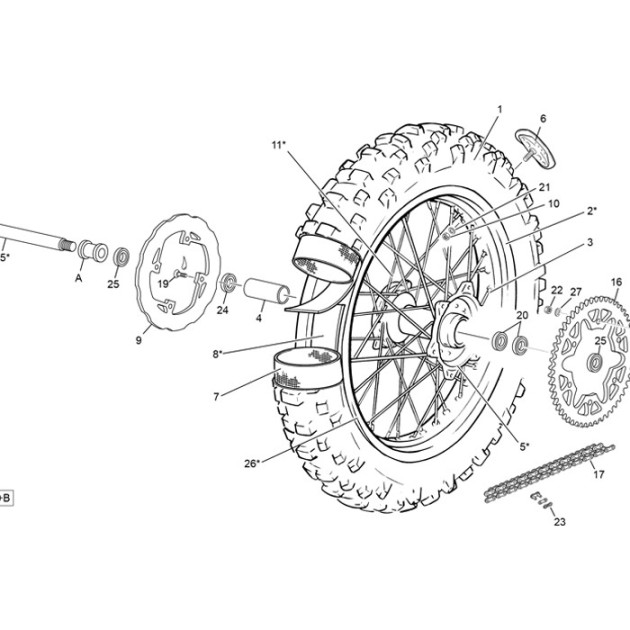 18 INCH ENDURO RACING WHEEL ASSY