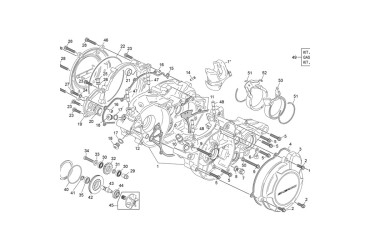 CRANCKASE SET 125 SC ST 23 SPARE PARTS