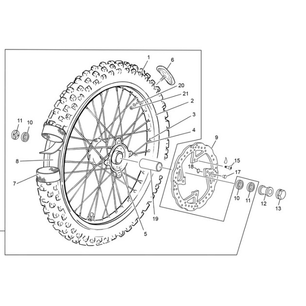 FRONT TYRE 90/90 - 21 MITAS TF
