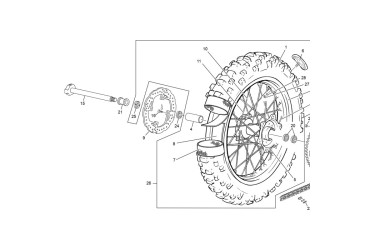 REAR WHEEL BLACK WITHOUT DISC LIGHT MITAS