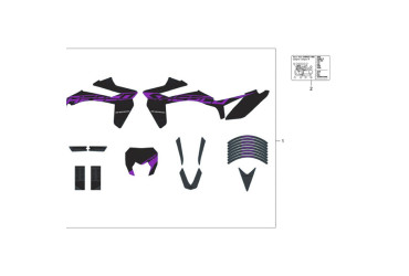 PINK STICKER KIT 50CC SM UPSIDE DOWN FORK 2023 MOTOREX