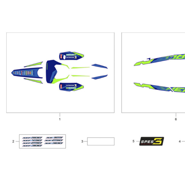 STICKER KIT FRONT REAR MUD GUARD FORK PROTECTOR SE SEF 2026