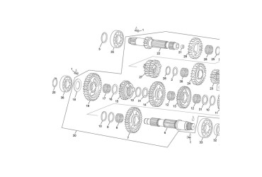 COMPLETE GEAR SET 250/300 SEF 0.5