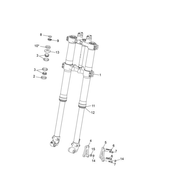 SCREW SPECIAL FORK M 8 X 40 END 450