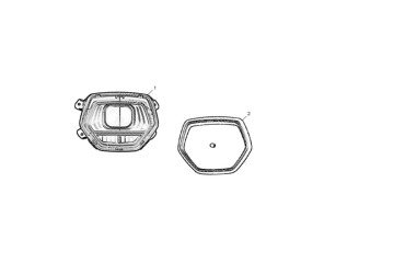 HEADLIGHT DECORATIVE FRAME MATT BLUE