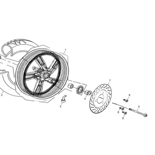 AXLE FR WHEEL M12×225