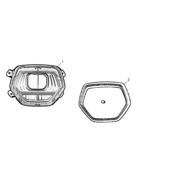 HEADLIGHT DECORATIVE FRAME MATT BLACK