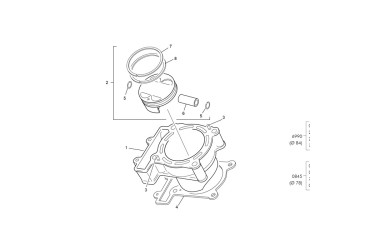 PISTON SET 78 END 250 SIZE A