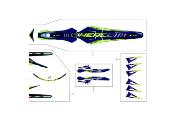 SET STICKERS ADH 250 CC (2) SHERCO 26 ST
