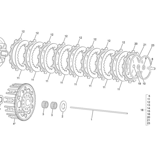 CLUTCH ASSY 250 END