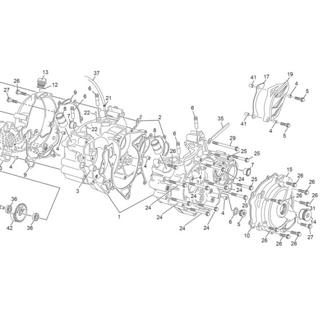 CRANCKASE SET 250/300 SE 2026  SPARE PARTS