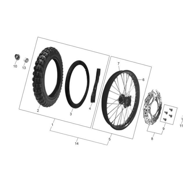 FRONT WHEEL ASSY
