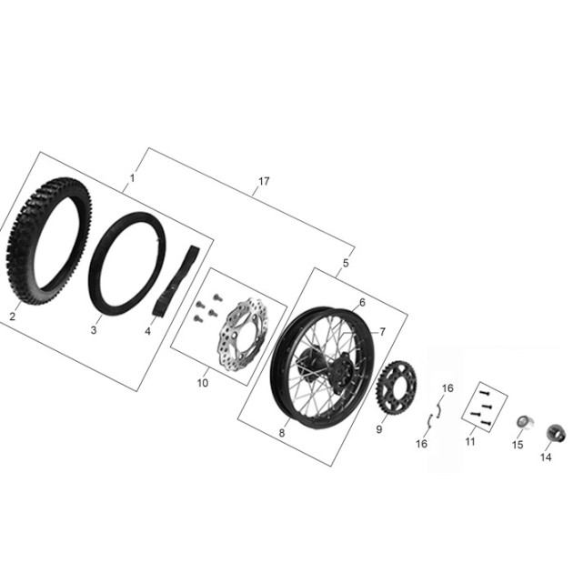 OUTER REAR SPOKE 10'.