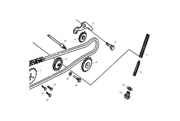CHAIN GUIDE ROLLER PIN SHAFT