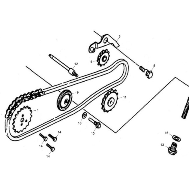 OIL PUMP SPROCKET SHAFT