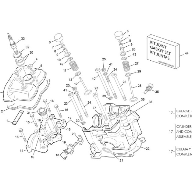 SPACER SCREW CYLINDER HEAD 250 END