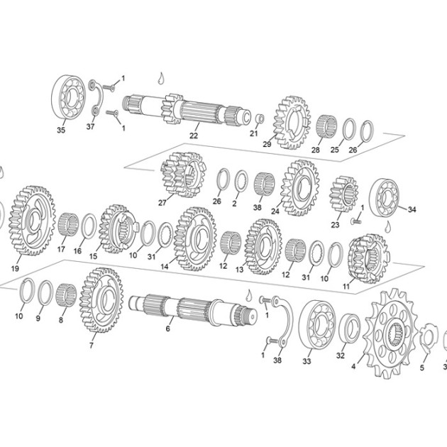 SECONDARY SHAFT  250/300 SEF