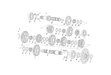 GEAR 3/4 Z19/21 250 END