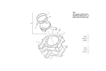 PISTON SET 84 END 300 CLASS "A"
