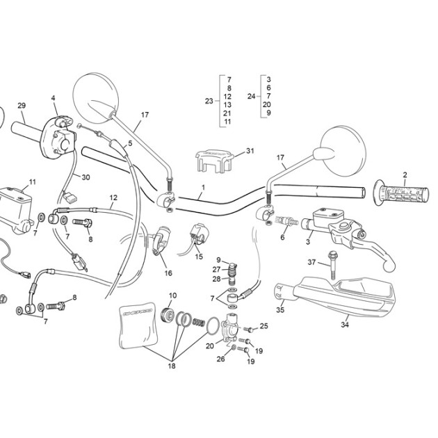 KIT REPARAIR CLUTCH CYLINDER 250
