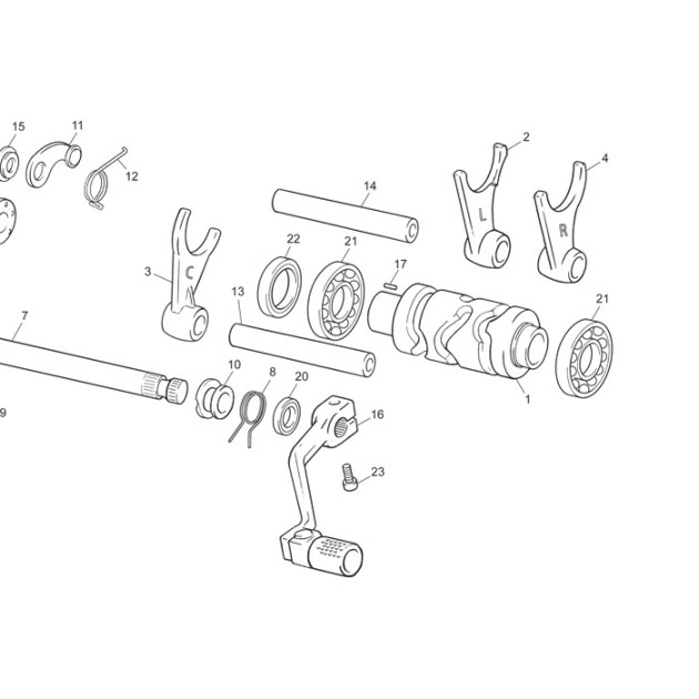 SHIFT LEVER ASSY TRIAL RACING