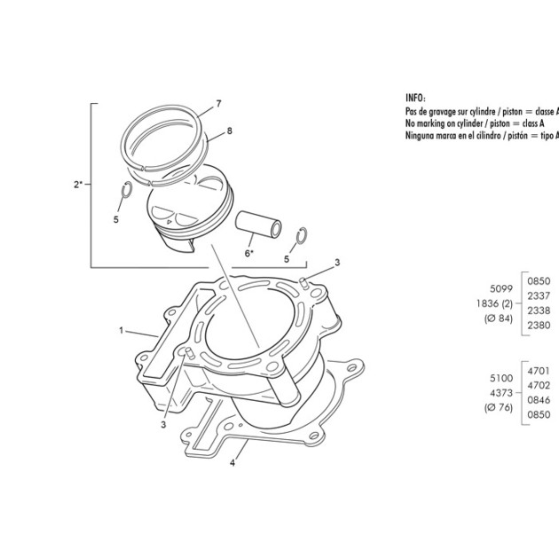 OIL RING PISTON 300 END