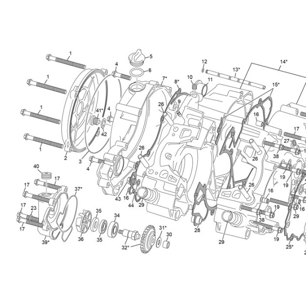 INJECTED CLUTCH COVER 250 END