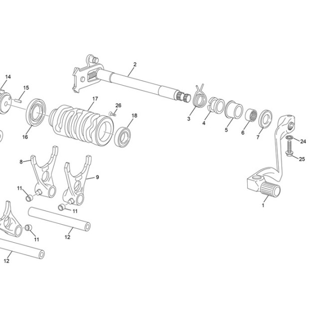 SCREW M4X6 TORX BEARING SHIFT CAM 2S