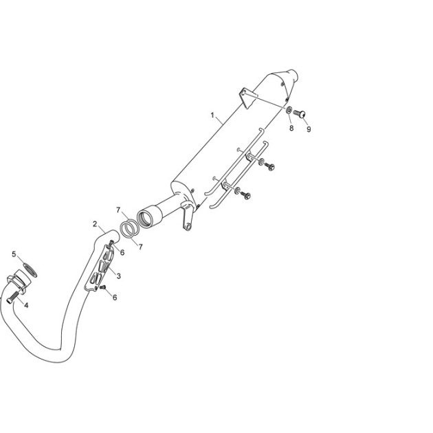 REAR EXAHAUSS TY 125