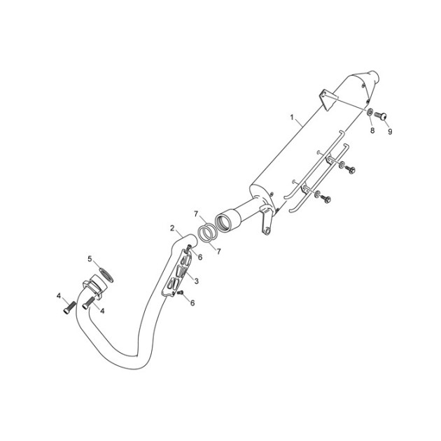 EXHAUST PIPE RACING TY125