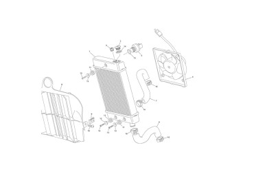 HORSE CILENDER HEAD/RADIATOR SR 280