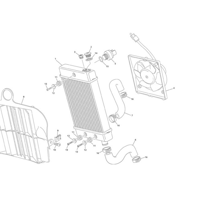 HORSE CILENDER HEAD/RADIATOR SR 280