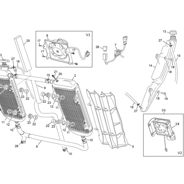 LEFT RADIATOR 250/500 2012