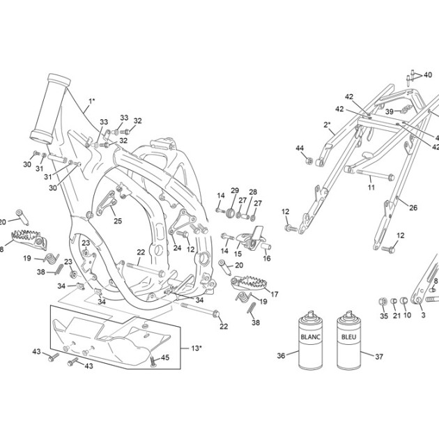 LEFT CYLINDER HEAD SUPPORT 450 SEF