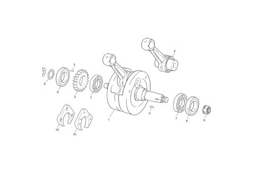 CRANCK SHAFT 125/200CC 11 TR