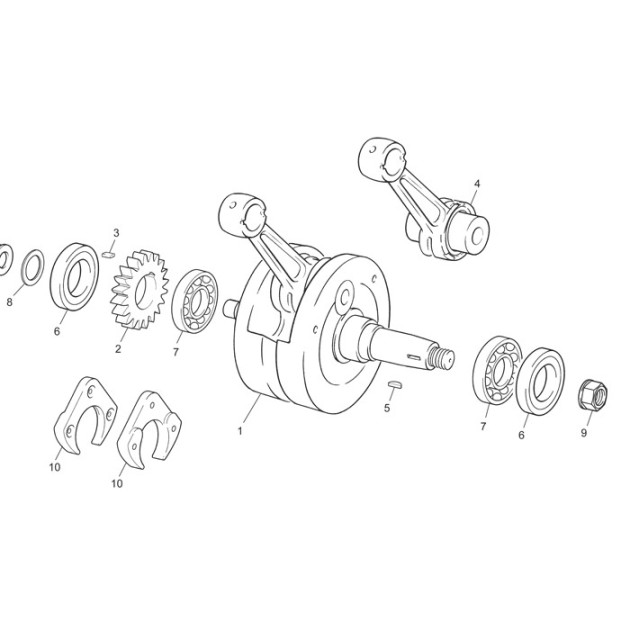 CRANCK SHAFT 125/200CC 11 TR