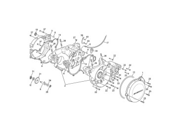 CENTRAL CRANCKASE GASKET  125/200CC 11 TR