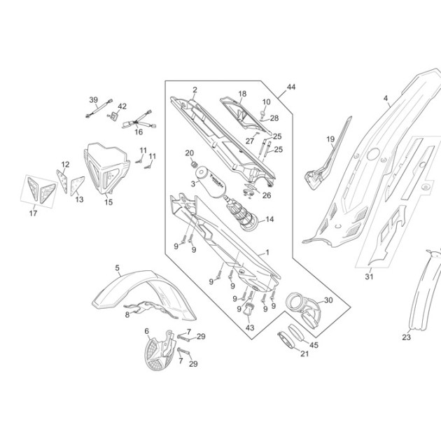 FRONT MUDGUARD WHITE TR 11