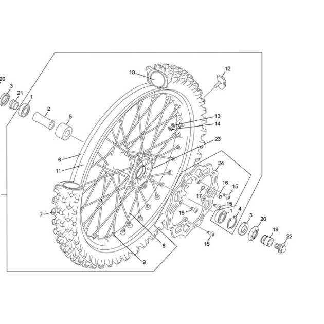 FRONT WEEL BOLT END  SE SEF  2024