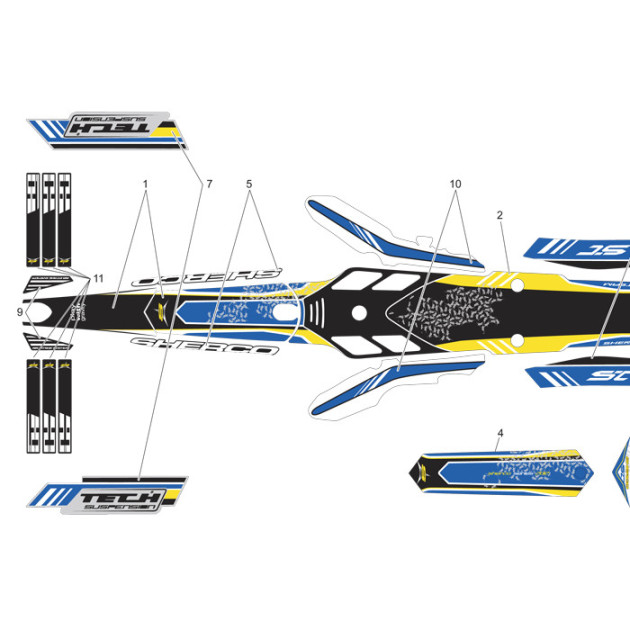 STICKERS FORK  TR 11 KIT