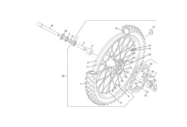 FRONT WHEEL SPACER DEFLECTOR END SE SEF 2024