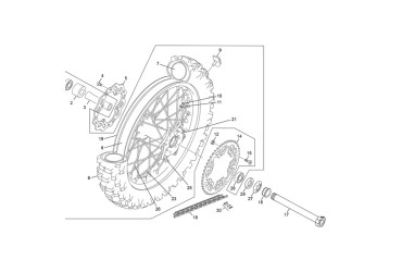 REAR WEEL SPACER LEFT END SE SEF 2024