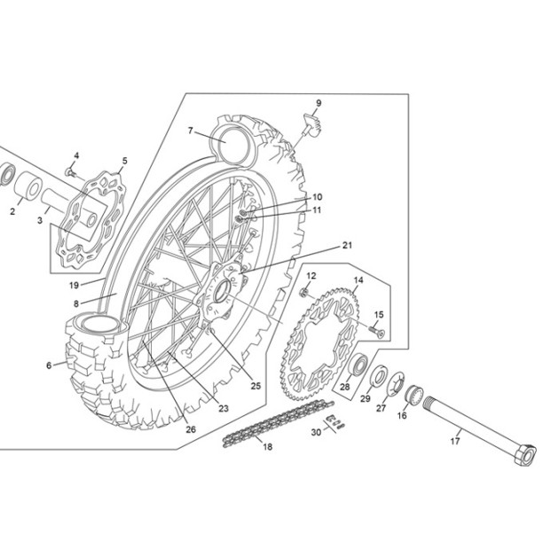 REAR WEEL SPACER LEFT END SE SEF 2024
