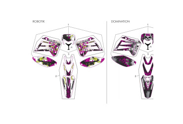 FRONT PLATE/ SIDE NUMBER STICKER SET FREEGUN LAMP