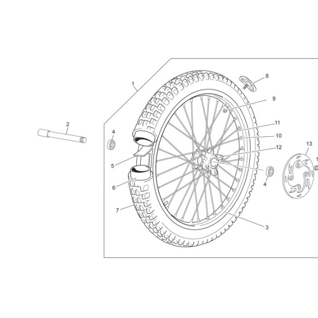 FRONT WHEEL TR GOLDED 011