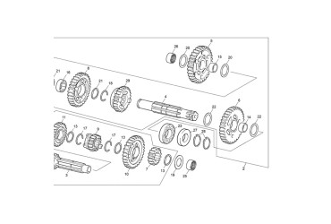 GROUP SECOND SHAFT WITH PINION TR EVO