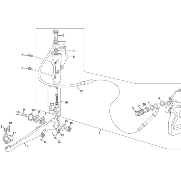REAR MASTER CYLINDER 2.5/5.1 12